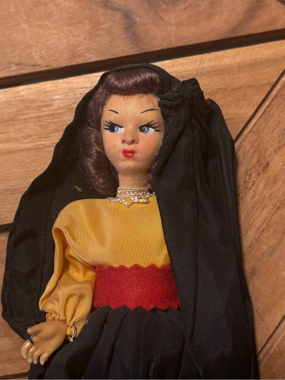 Vintage Italian Souvenir Doll 7” Hand Painted Face - Picture 2 of 10
